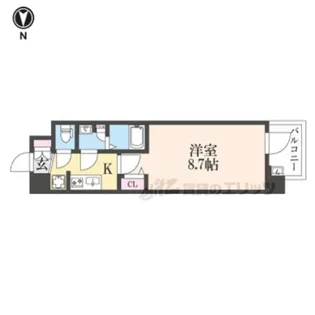 VERTICE四条富小路【403号室】の間取り