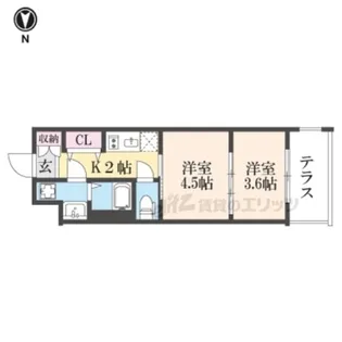 レシオス京都嵯峨野【1階】の間取り