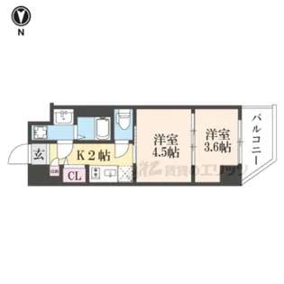 レシオス京都嵯峨野【3階】の間取り