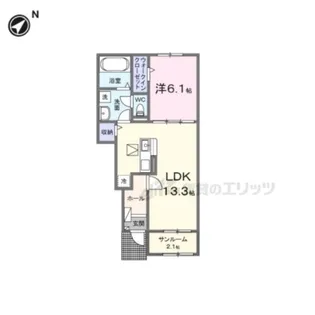 カーサルミノーゾ【1階】の間取り