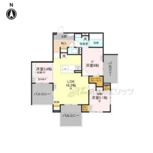 ウエスタンハイツ19【2階】の間取り