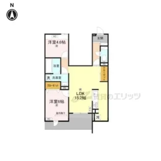 ウエスタンハイツ19【1階】の間取り