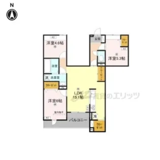 ウエスタンハイツ19【2階】の間取り