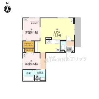 ウエスタンハイツ19【1階】の間取り