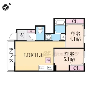 ラ・ルーチェ【1階】の間取り