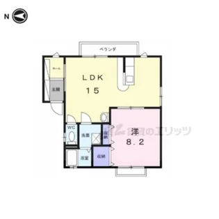 メゾンみやびB【205号室】の間取り