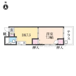 セジュール手貝【1階】の間取り