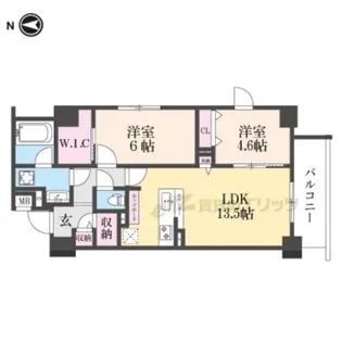 STANDZ西院【4階】の間取り