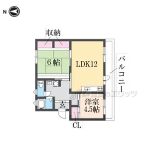 山田池住宅11号棟【203号室】の間取り