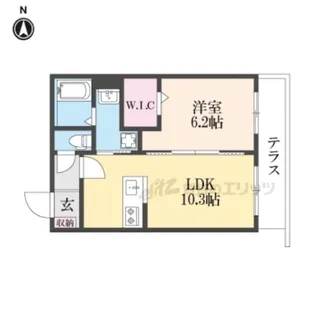 フリーガーデン【203号室】の間取り
