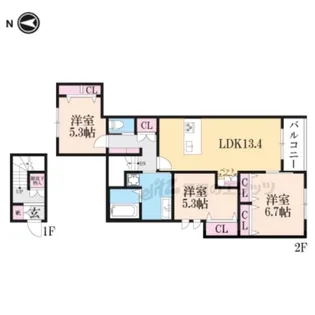 TIER NEST【2階】の間取り