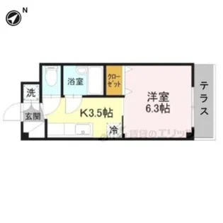 オークサンガ【1階】の間取り