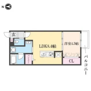 メゾンドメグ湖南【202号室】の間取り