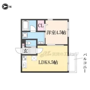 メゾンドメグ湖南【306号室】の間取り