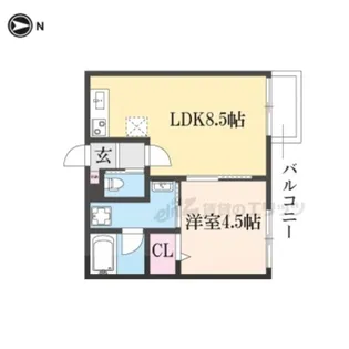 メゾンドメグ湖南【207号室】の間取り