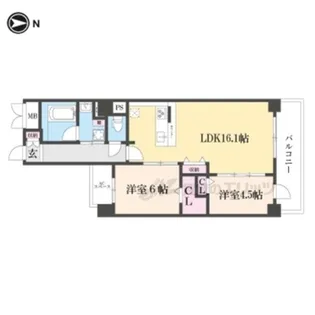 アライズ西院【4階】の間取り