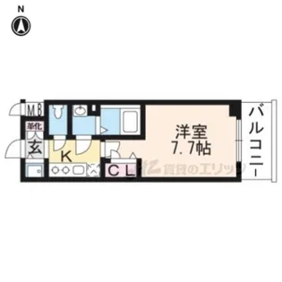 エスリード京都梅小路アヴェニテ【411号室】の間取り