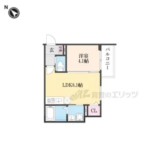 LIX京都桂川【4階】の間取り