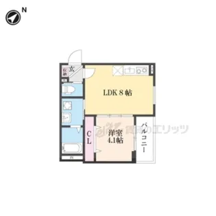 LIX京都桂川【4階】の間取り