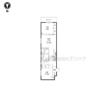 クリエオーレ北伊丹【3階】の間取り