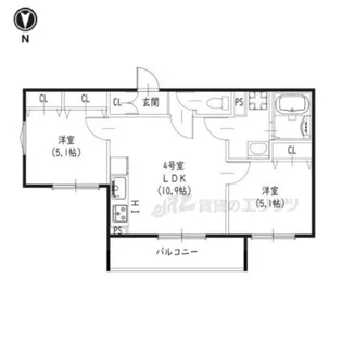 クリエオーレ北伊丹【3階】の間取り