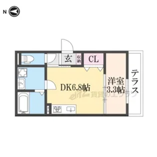「パークス山科」【103号室】の間取り