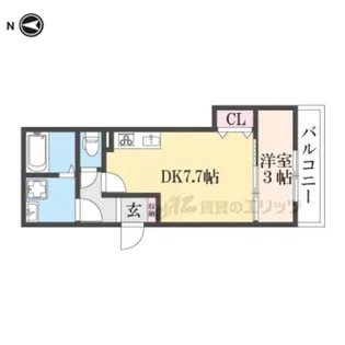 「パークス山科」【301号室】の間取り