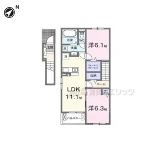 フレッシュハウス2【201号室】の間取り