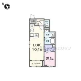 フレッシュハウス3【102号室】の間取り