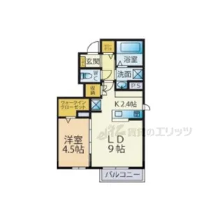 サイドヴェルデ栗東【1階】の間取り