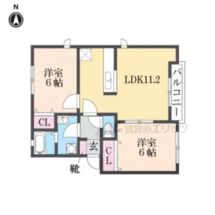 ヒルズ篠山【2階】の間取り