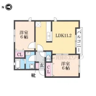 ヒルズ篠山【203号室】の間取り