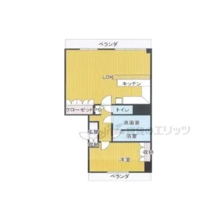 ルネ下鴨東【715号室】の間取り