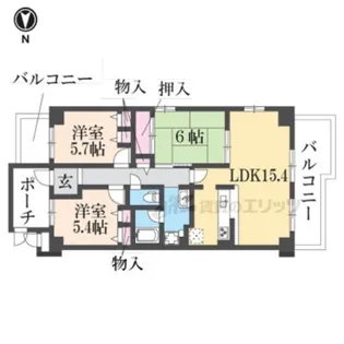 サニーコート山科【301号室】の間取り