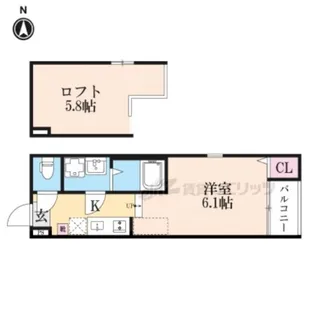 LEGARE伏見【203号室】の間取り