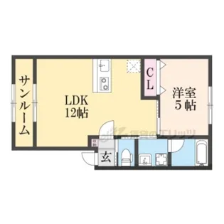 Luz Ov【103号室】の間取り