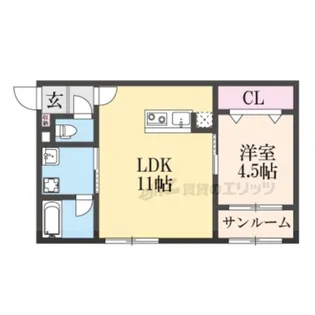 Luz Ov【105号室】の間取り
