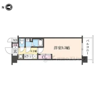 ソルテラス京都西院 悠洛【503号室】の間取り