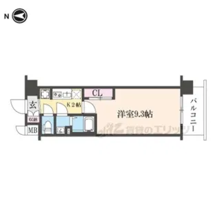 ソルテラス京都西院 悠洛【10階】の間取り