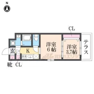 CREST TAPP京都二条【1階】の間取り
