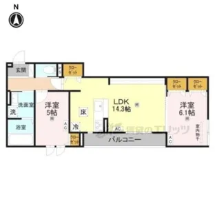 Bord du Lac Soeri【1階】の間取り