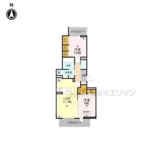 Bord du Lac Soeri【3階】の間取り