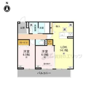 Bord du Lac Soeri【1階】の間取り