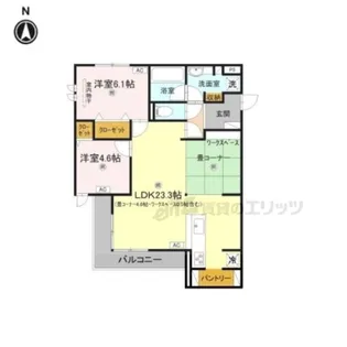 HAMAL’ATRIUMUM【201号室】の間取り