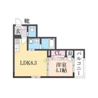 F asecia cer【204号室】の間取り