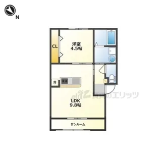 レーベンルーエ【2階】の間取り