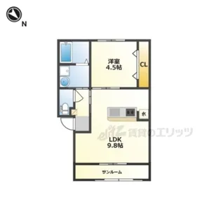 レーベンルーエ【2階】の間取り