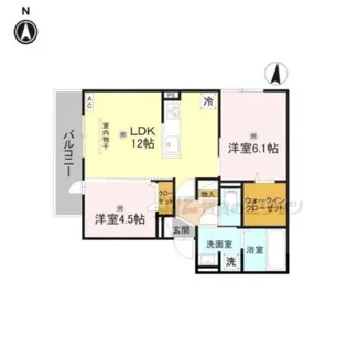 GRAMM松室吾田神町A【201号室】の間取り