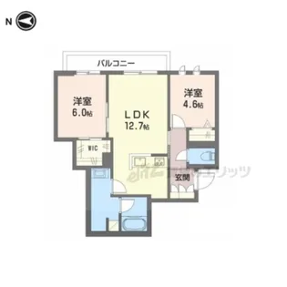グリーンフィールド桃山【206号室】の間取り