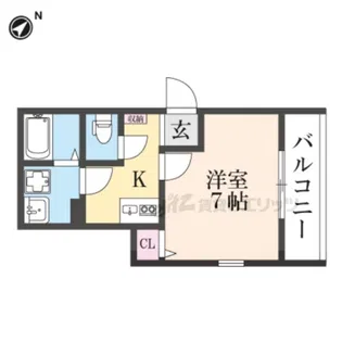 CREA TERRACE椥辻【3階】の間取り